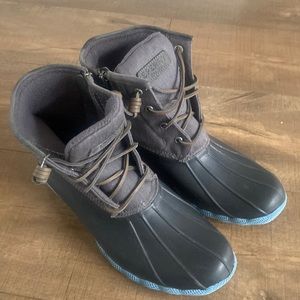 Sperry Womans Saltwater Duck Booties; size 8.5 dark grey